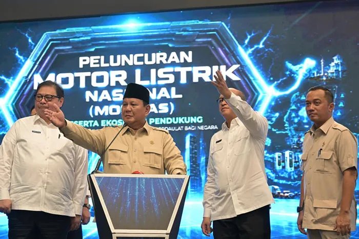 Prabowo Launches National Electric Motorcycle, Marking a Milestone in Technological, Industrial Self-Reliance
