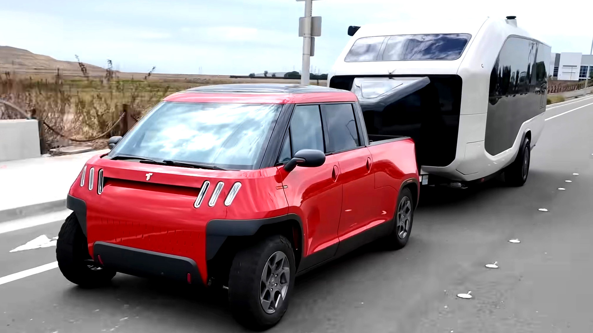 Tesla Co-Founder’s Mini EV Truck Out-Tows A Standard Cybertruck | Carscoops