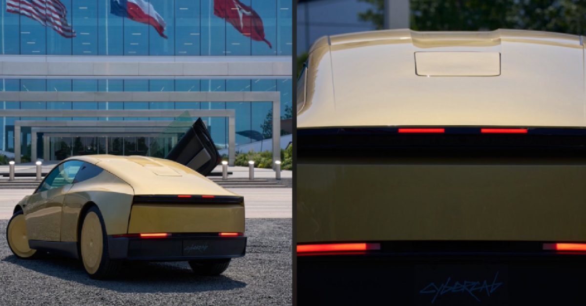 Tesla unveils first Cybercab with Starlink antenna integrated