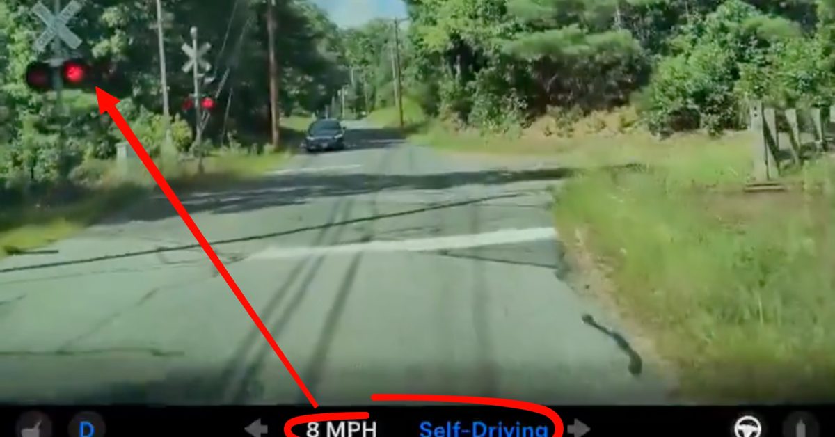 Tesla Full Self-Driving likes trains a bit too much