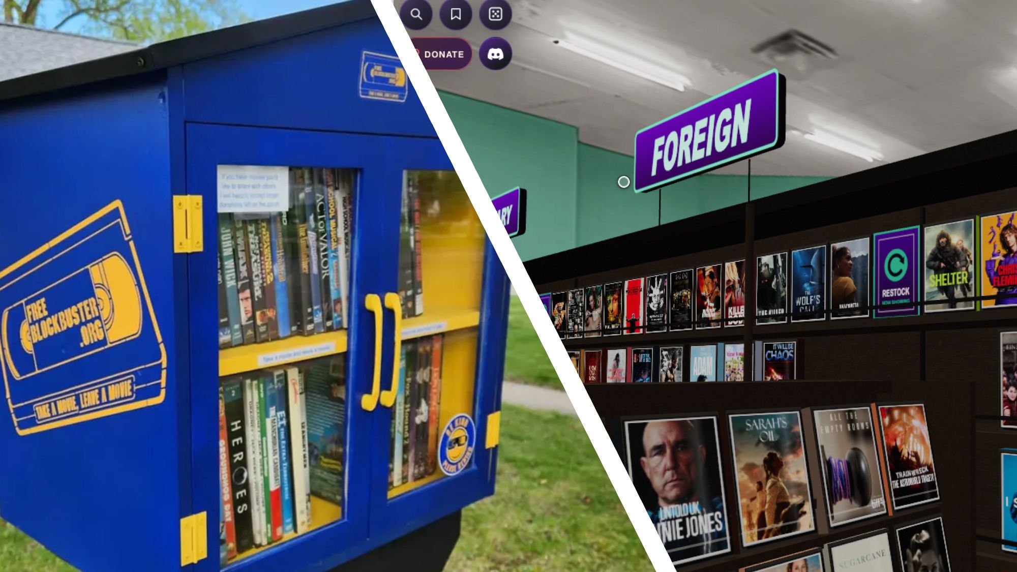 Nostalgic fans are resurrecting the Blockbuster video store — free DVD and Blu-ray drop-boxes are multiplying on streets as a new 3D website turns Netflix into a retro rental store