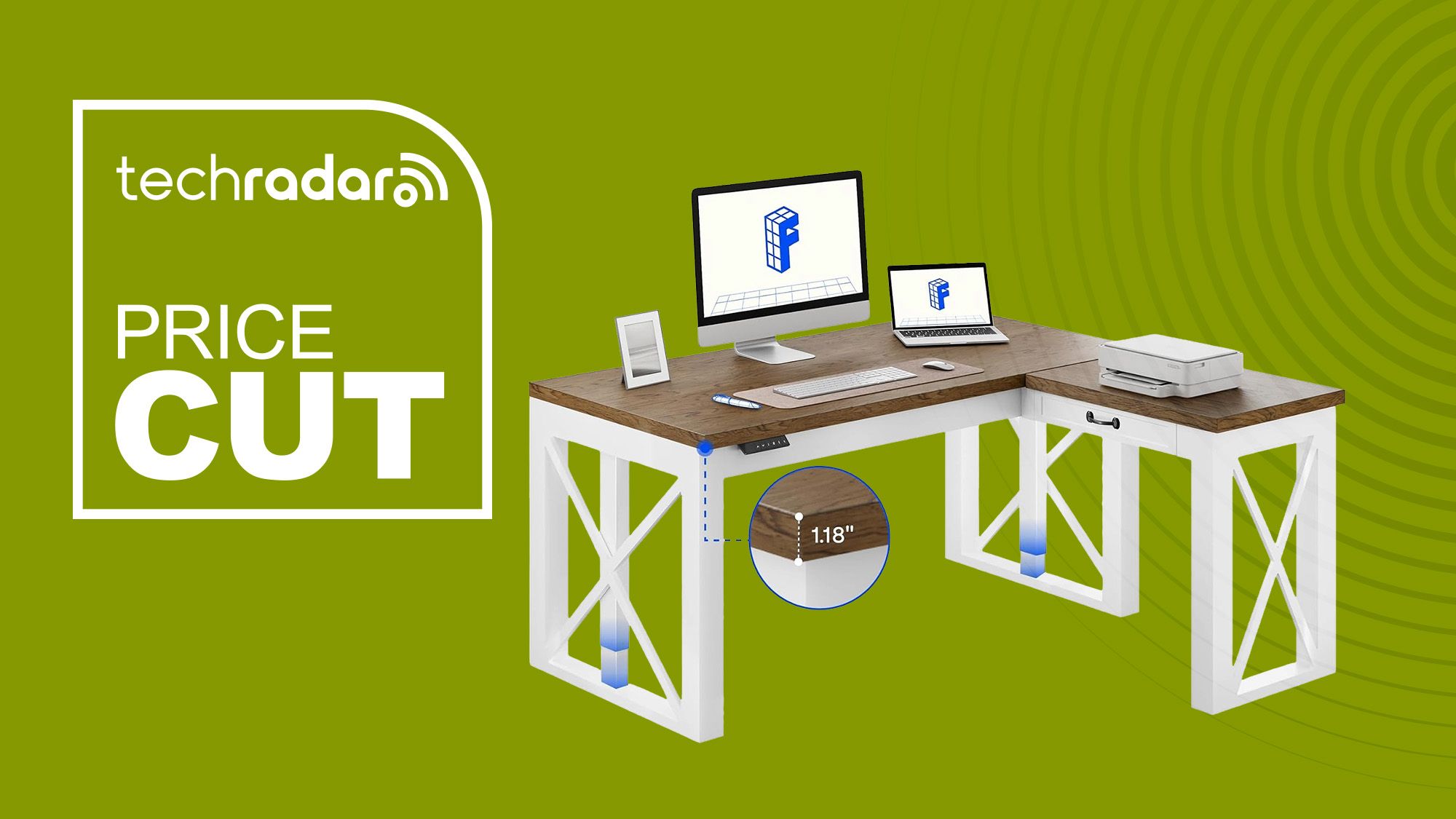 FlexiSpot’s farmhouse-style L-shaped standing desk hits its lowest ever price