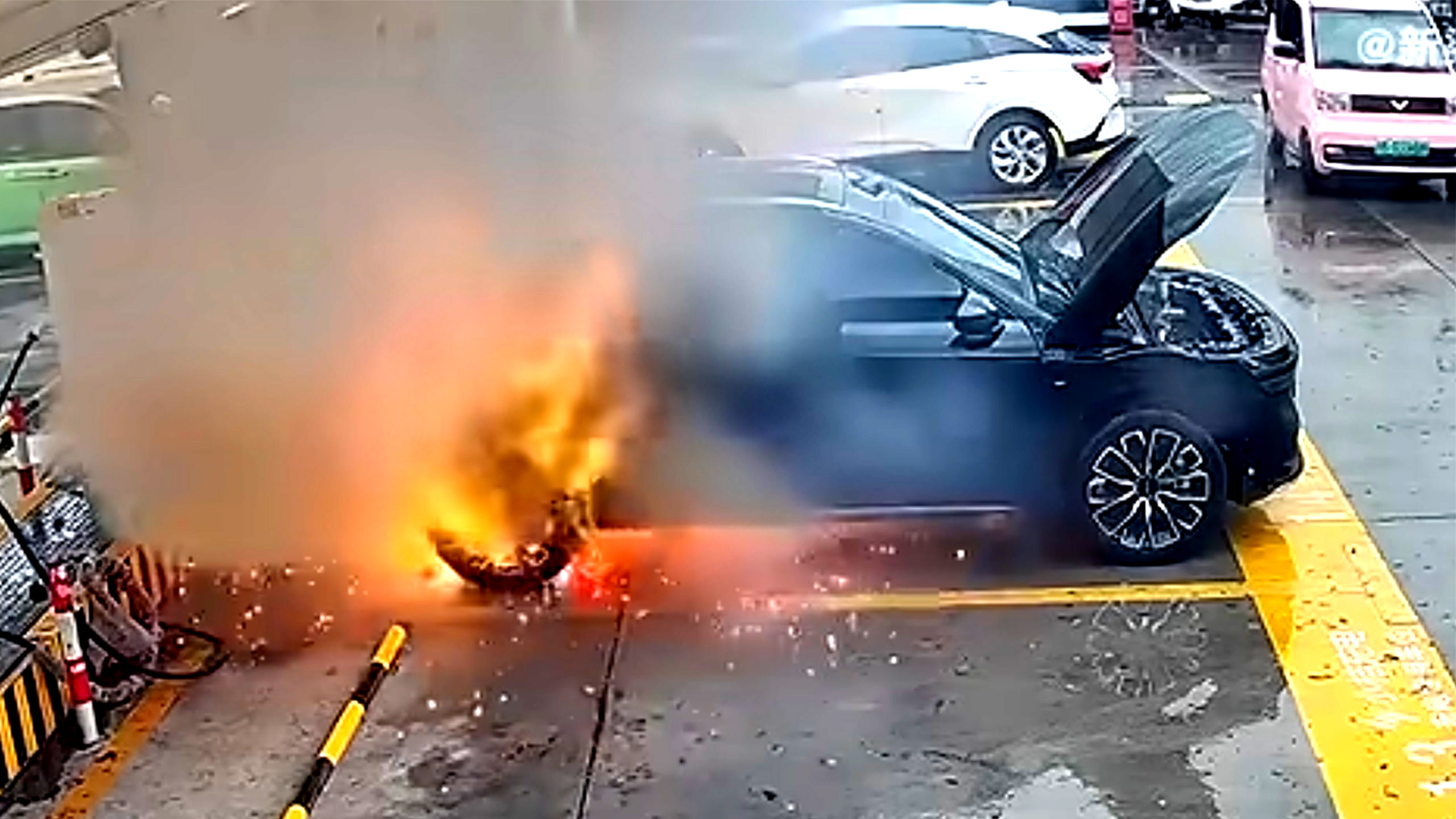 Zeekr Says EV That Burst Into Flames At Chinese Charger Had A Crash It Never Told Anyone About | Carscoops