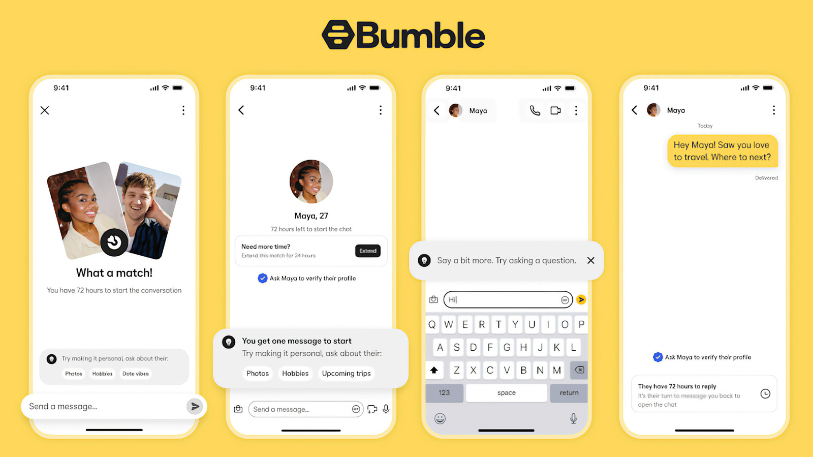 Bumble now lets either person send the first message after matching – Engadget