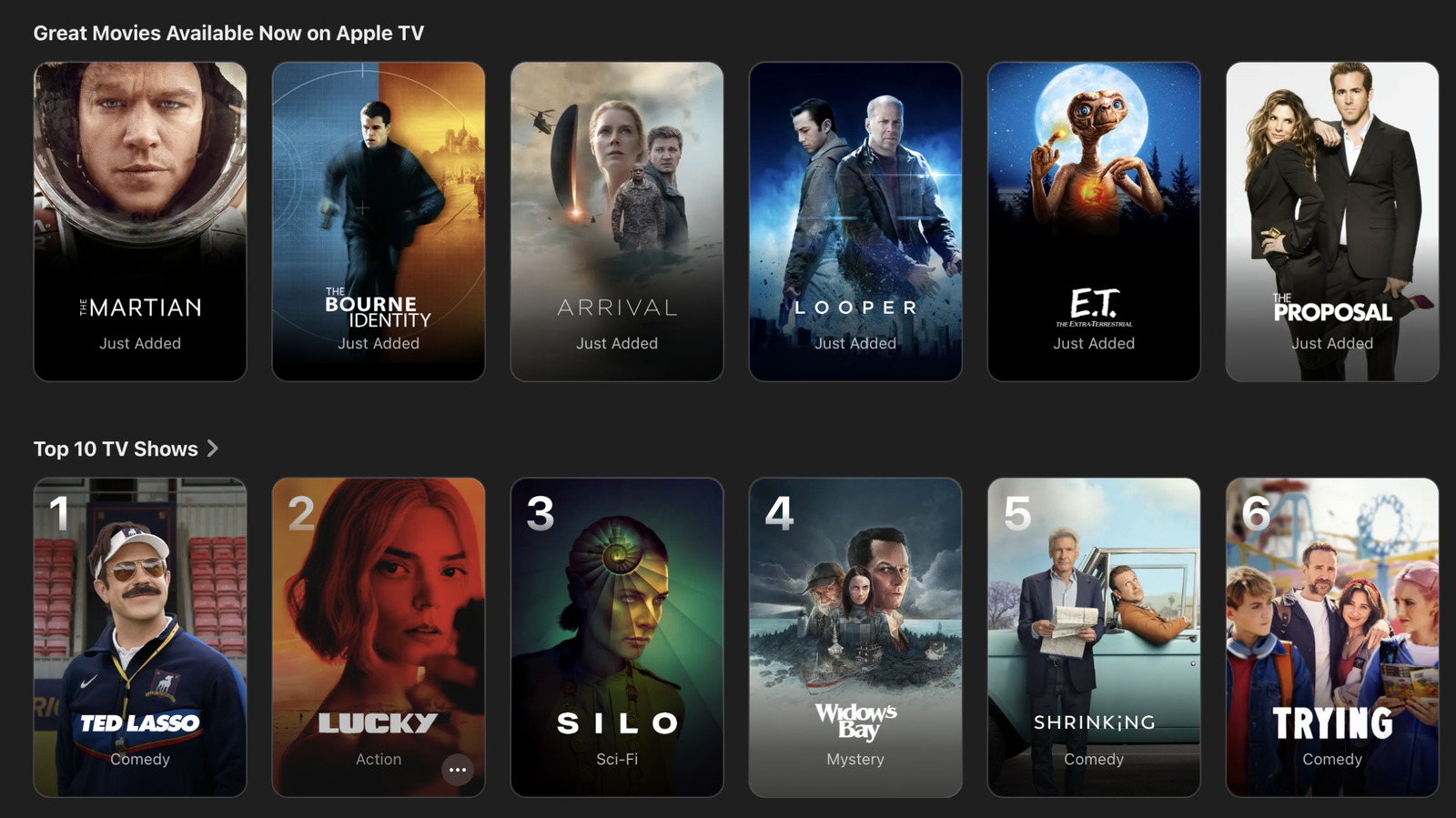 You can now watch classic movies like The Martian, E.T. and Zodiac on Apple TV – Engadget