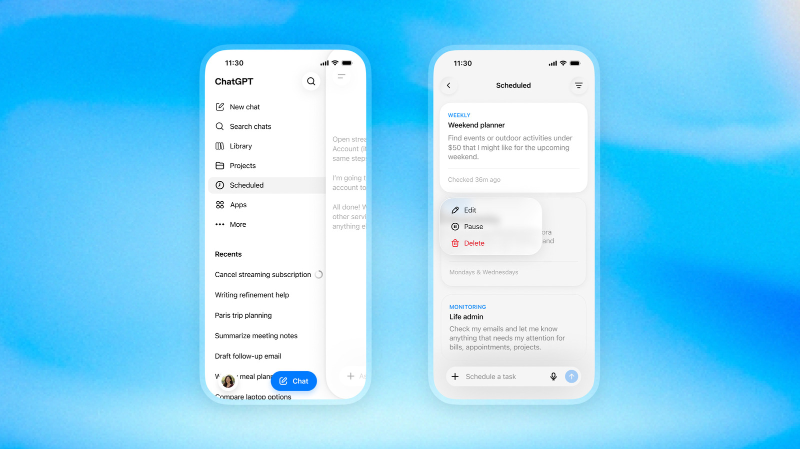 Free accounts can now access ChatGPT’s upgraded task scheduling tool – Engadget