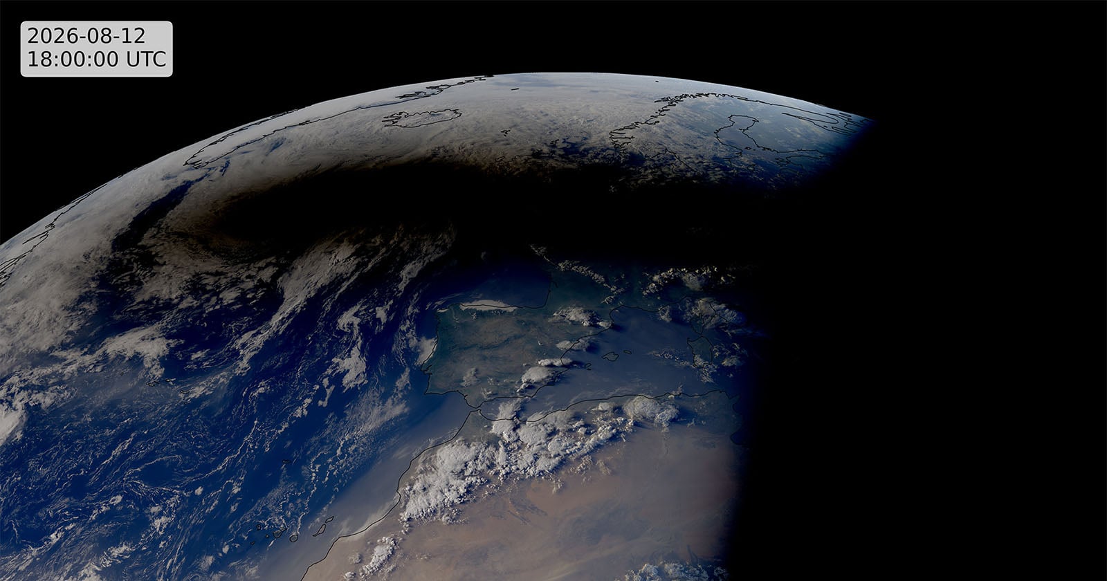 See the 2026 Total Solar Eclipse From Space