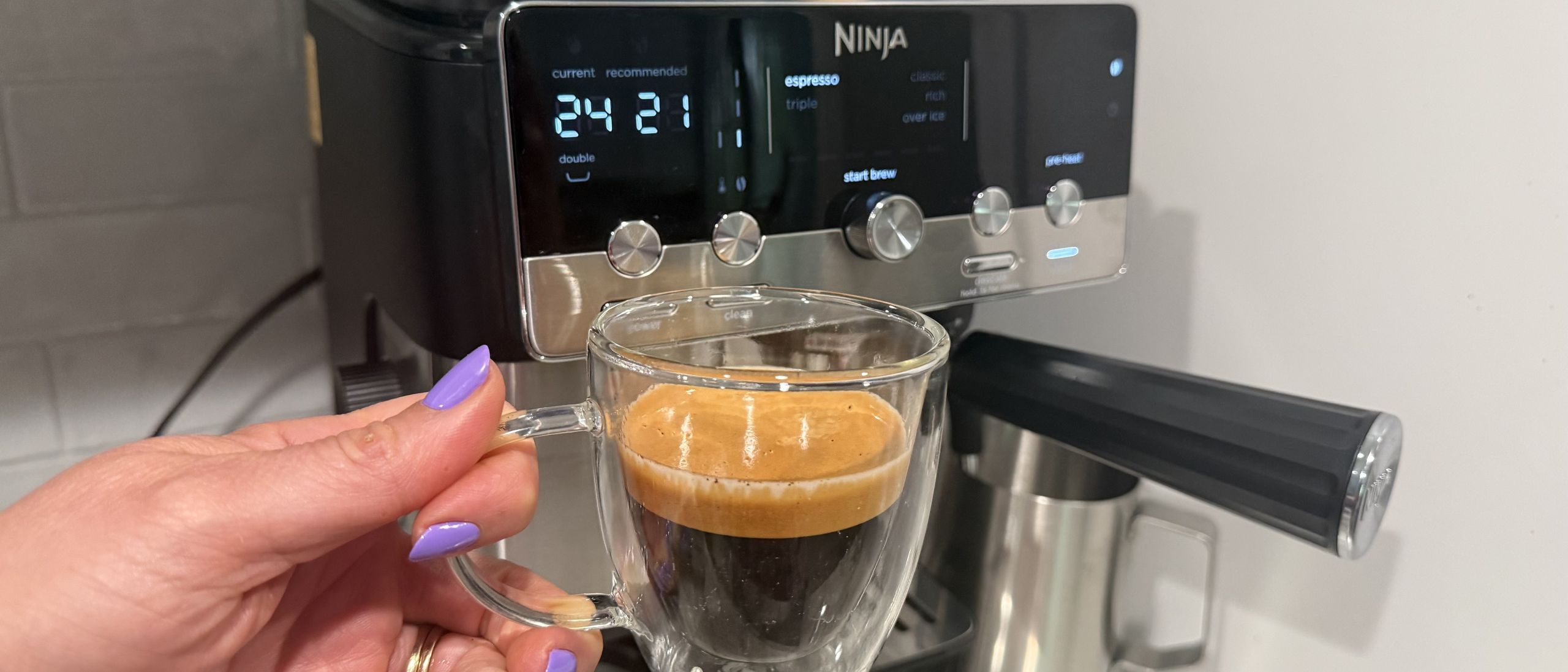 I swapped my regular coffee maker for the fun-size Ninja Luxe Café Mini, which brews tasty espresso and drip coffee in even the most bijou of kitchens