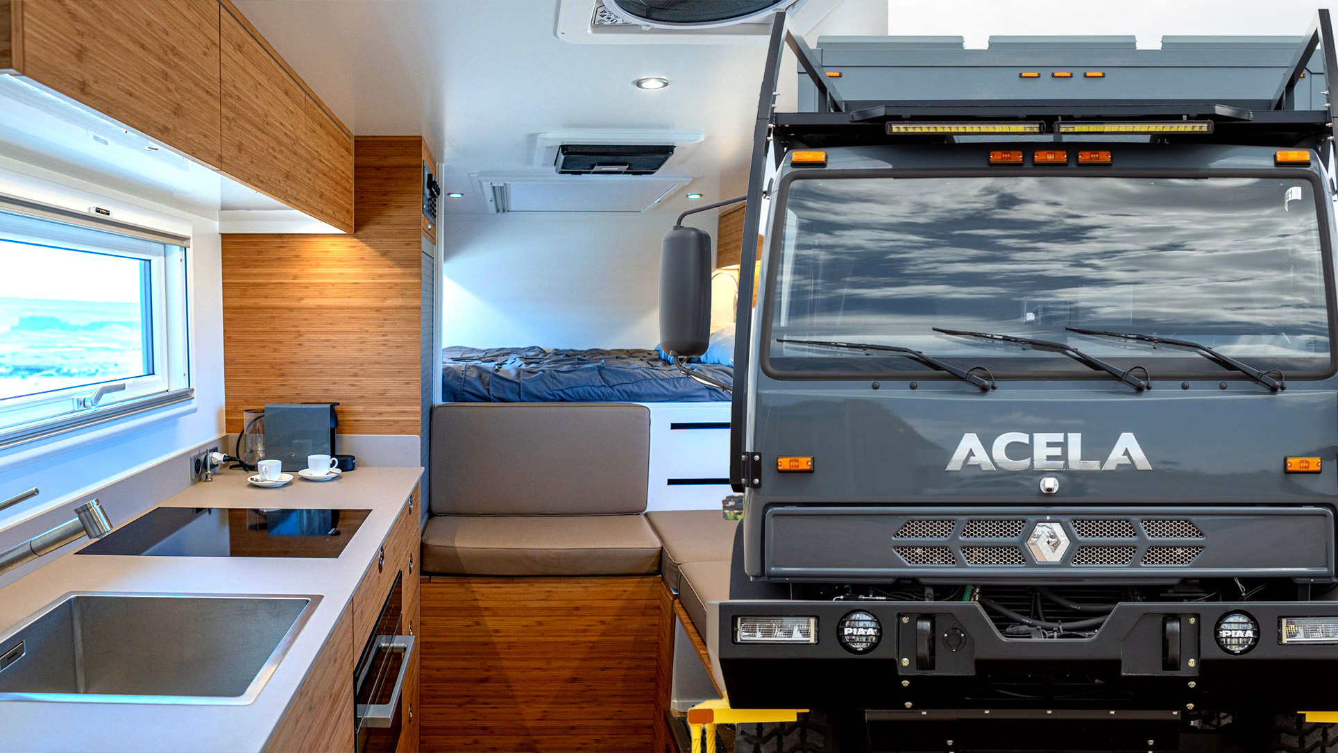 This Ex-Army Camper Truck Has A Miele Oven And A Better Bathroom Than Your Apartment | Carscoops