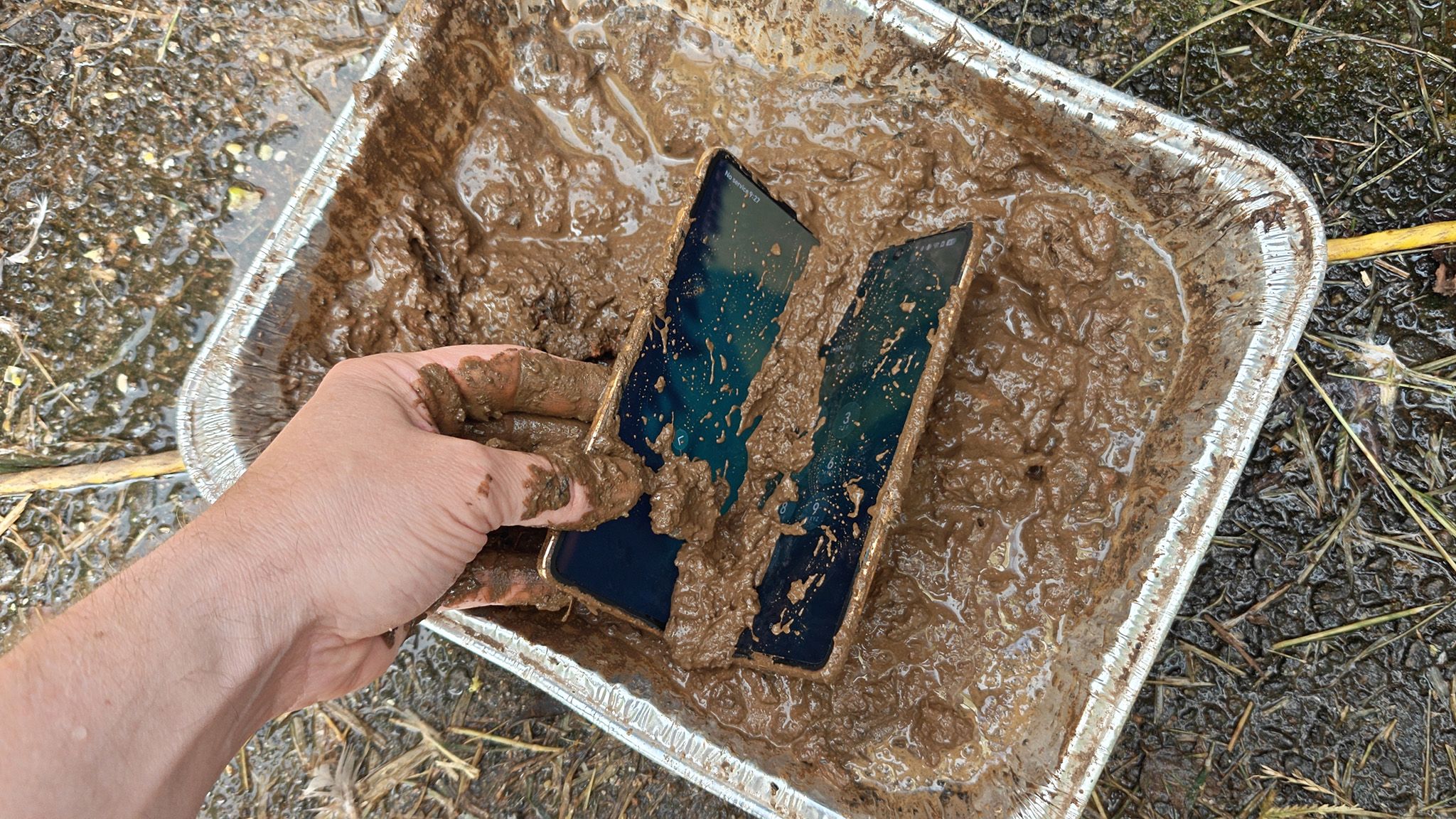 I put this foldable Android phone through the ultimate durability test, and it refuses to die, even after being slathered in mud and tossed in the dishwasher