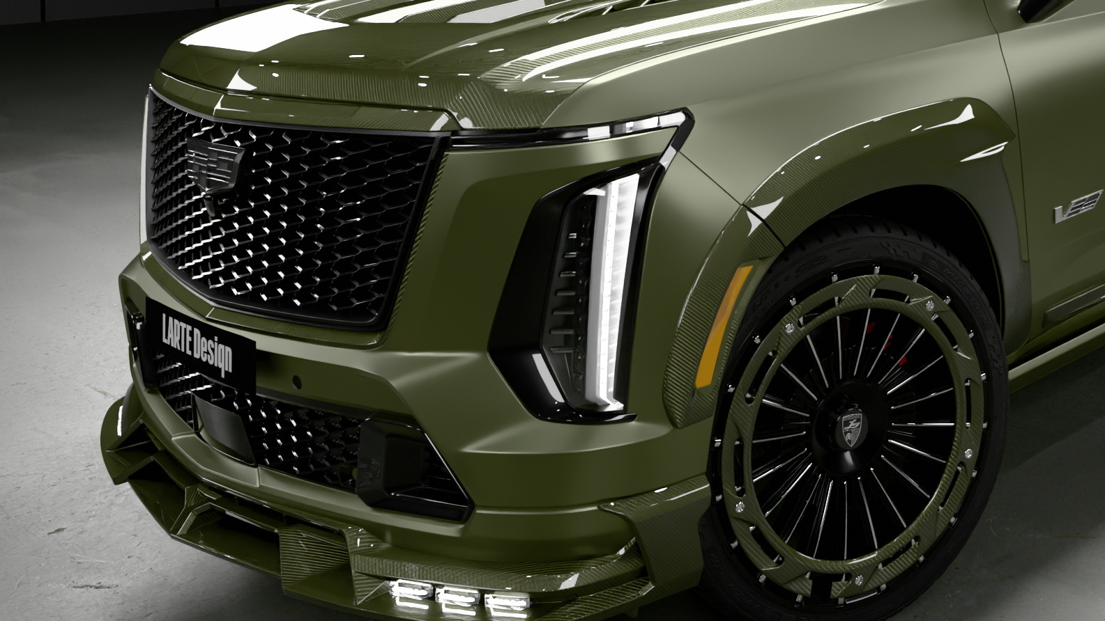 Nobody Needed A Matte Green Carbon Escalade-V, But Here’s One Anyway | Carscoops