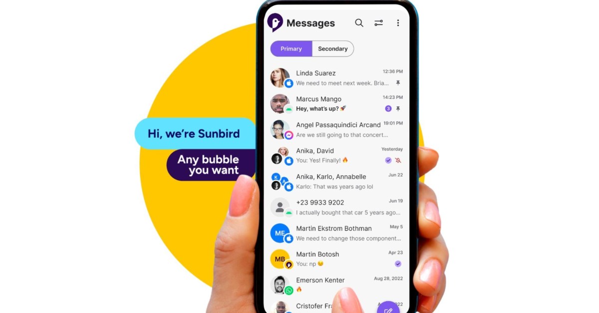 Sunbird relaunched its iMessage app for Android users after three years away