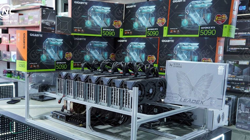 RTX 5090s are going for as much as $9000, as AI server builders reportedly buy Nvidia’s flagship by the pallet, but the photos behind the story may be AI-generated