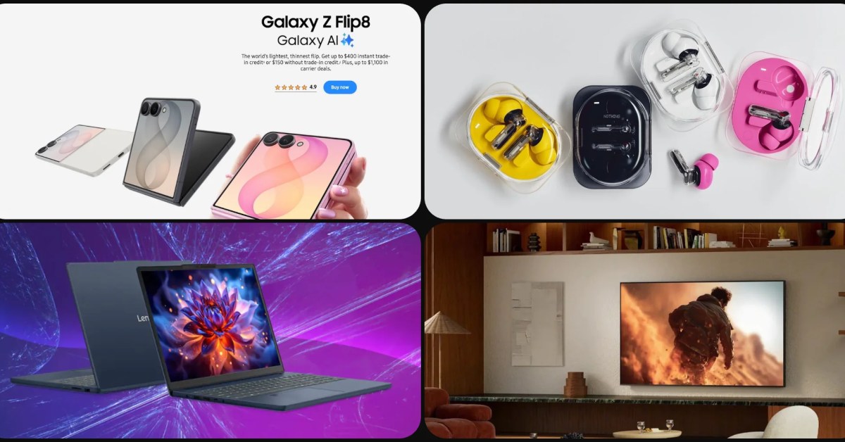 Deals: Nothing Ear (3a) from $67, Galaxy Flip 8 $320 off, 2026 IdeaPad $620 off, Sony Google Gemini TV $800 off, more