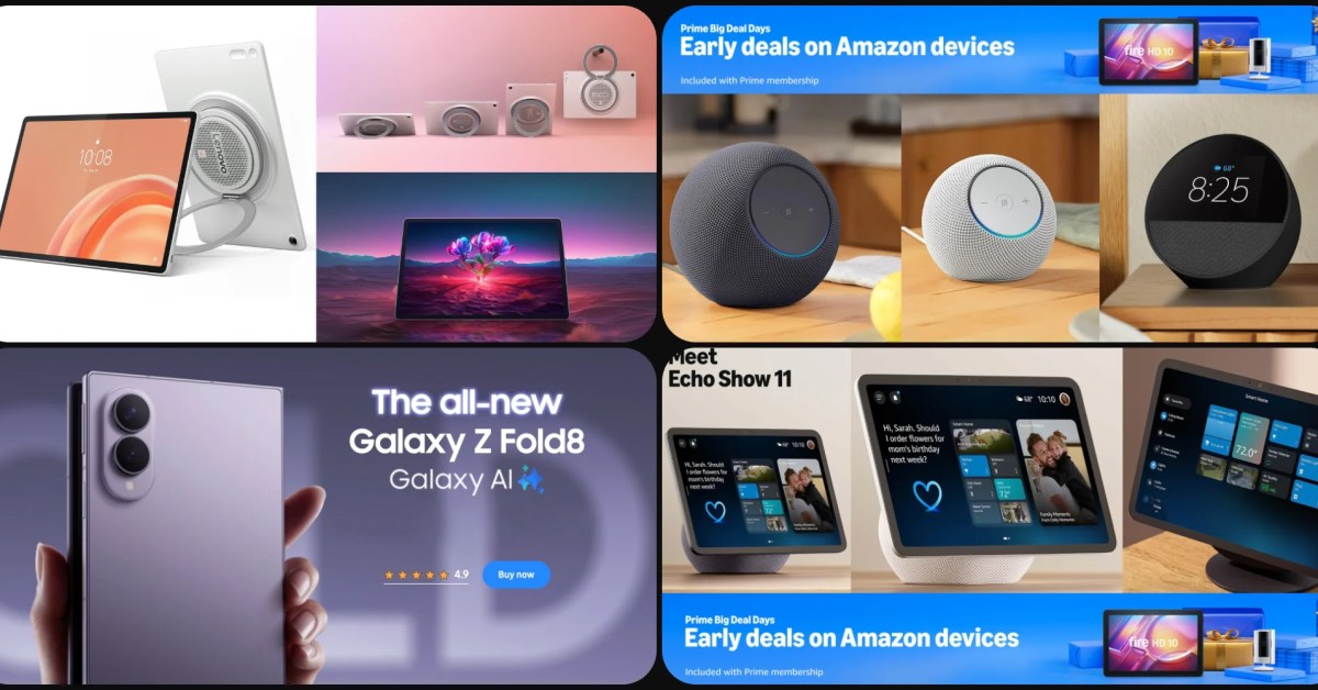 Deals: Galaxy Z Fold 8 up to $530 off, Lenovo Tab Plus Gen 2 $270 off, Echo speakers/displays 50% off, more