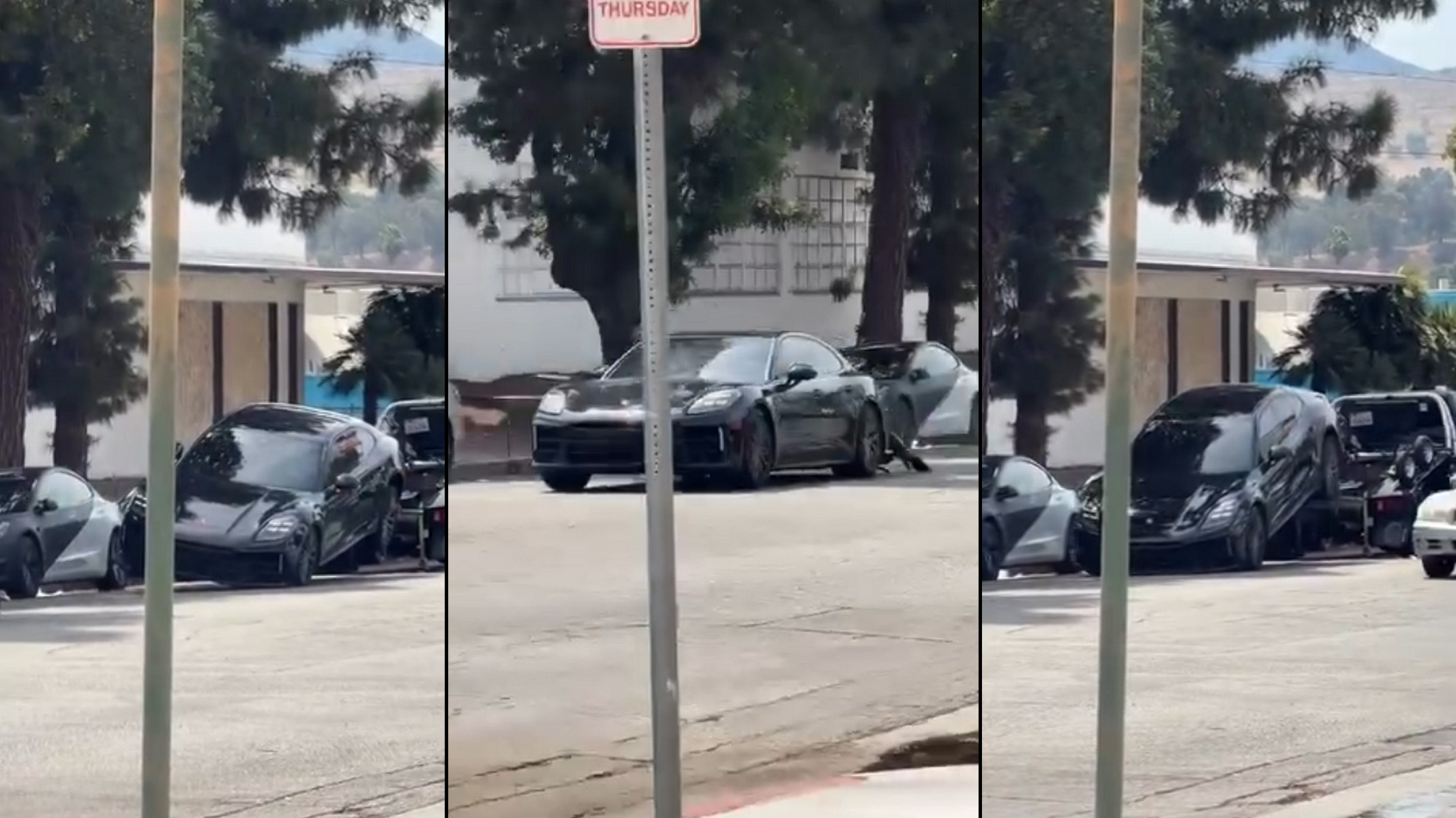Porsche Driver Rips Panamera Off Tow Truck And Leaves Pieces Behind | Carscoops