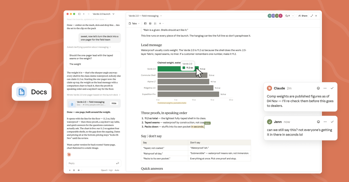 Claude comes for Gemini with its own take on Docs and Slides