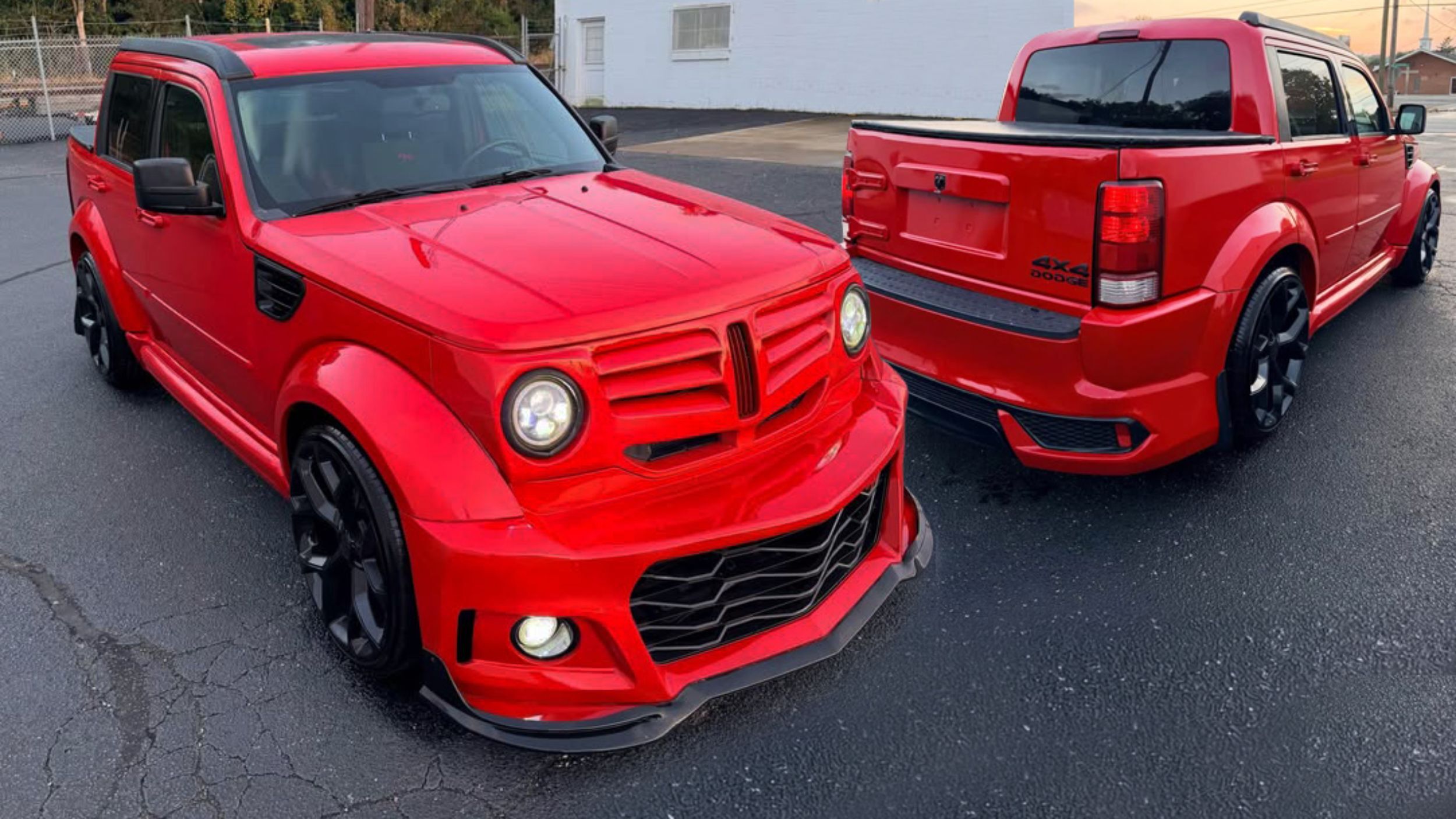This Dodge Nitro Pickup With A Camaro Bumper Wants To Be Your Iron Giant | Carscoops