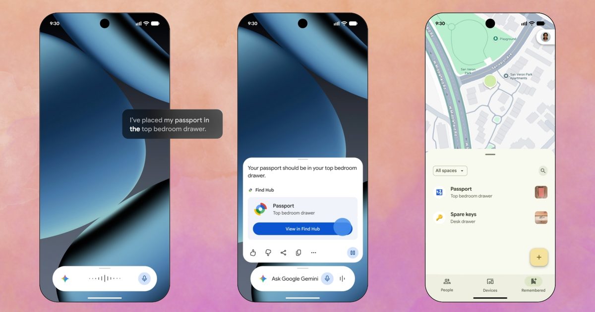 Gemini can now remember where you store your belongings so you don’t have to