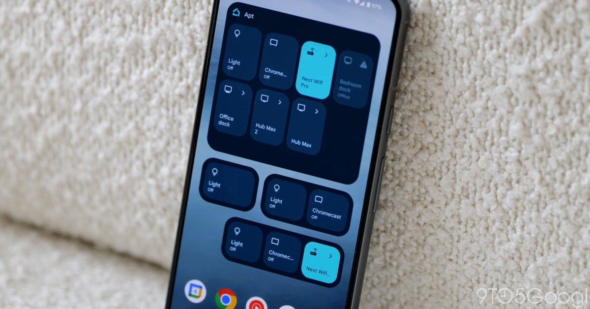 Google Home app brings battery-efficient widget, reduces gray device tiles
