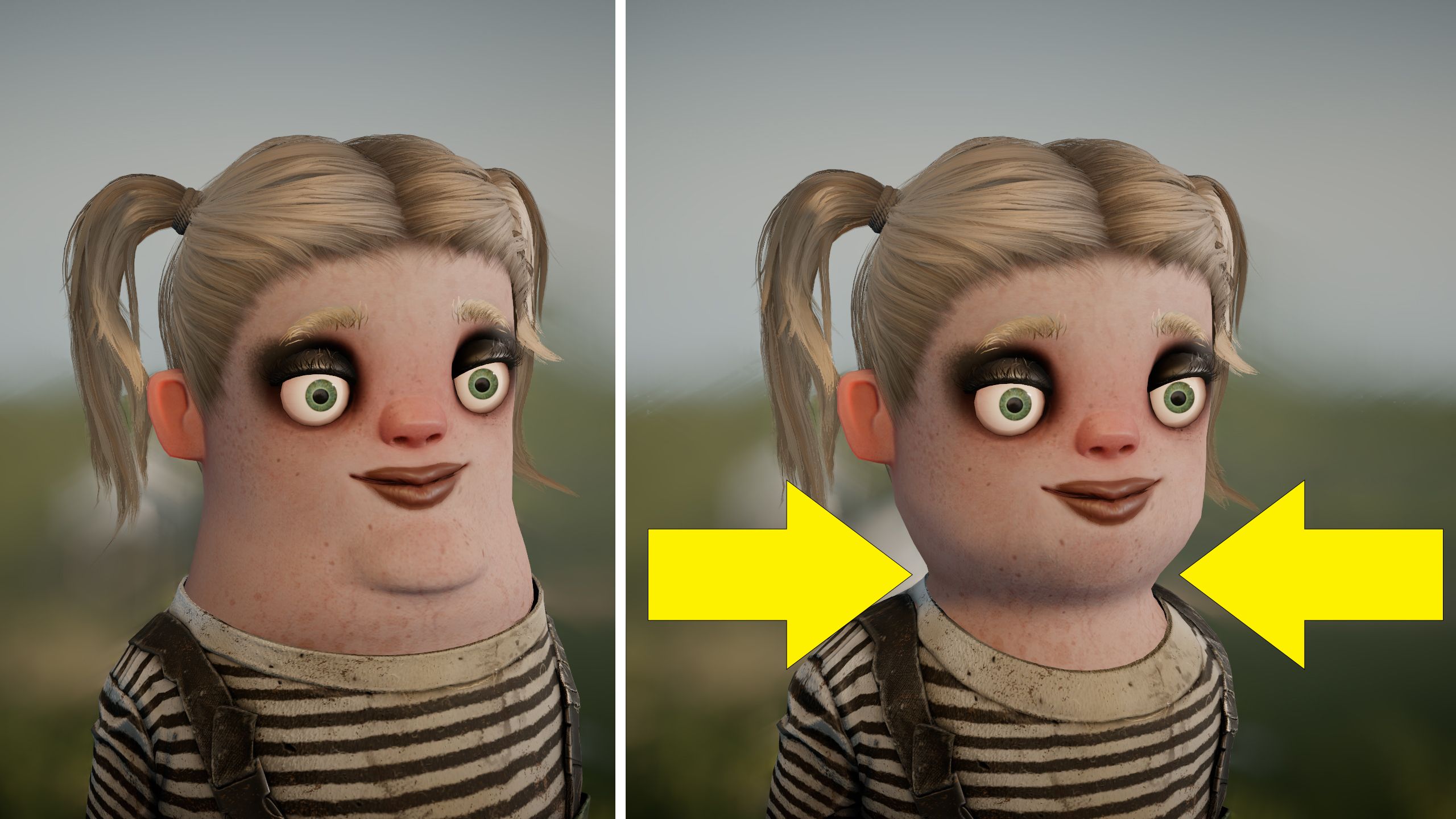 Necks added to videogame