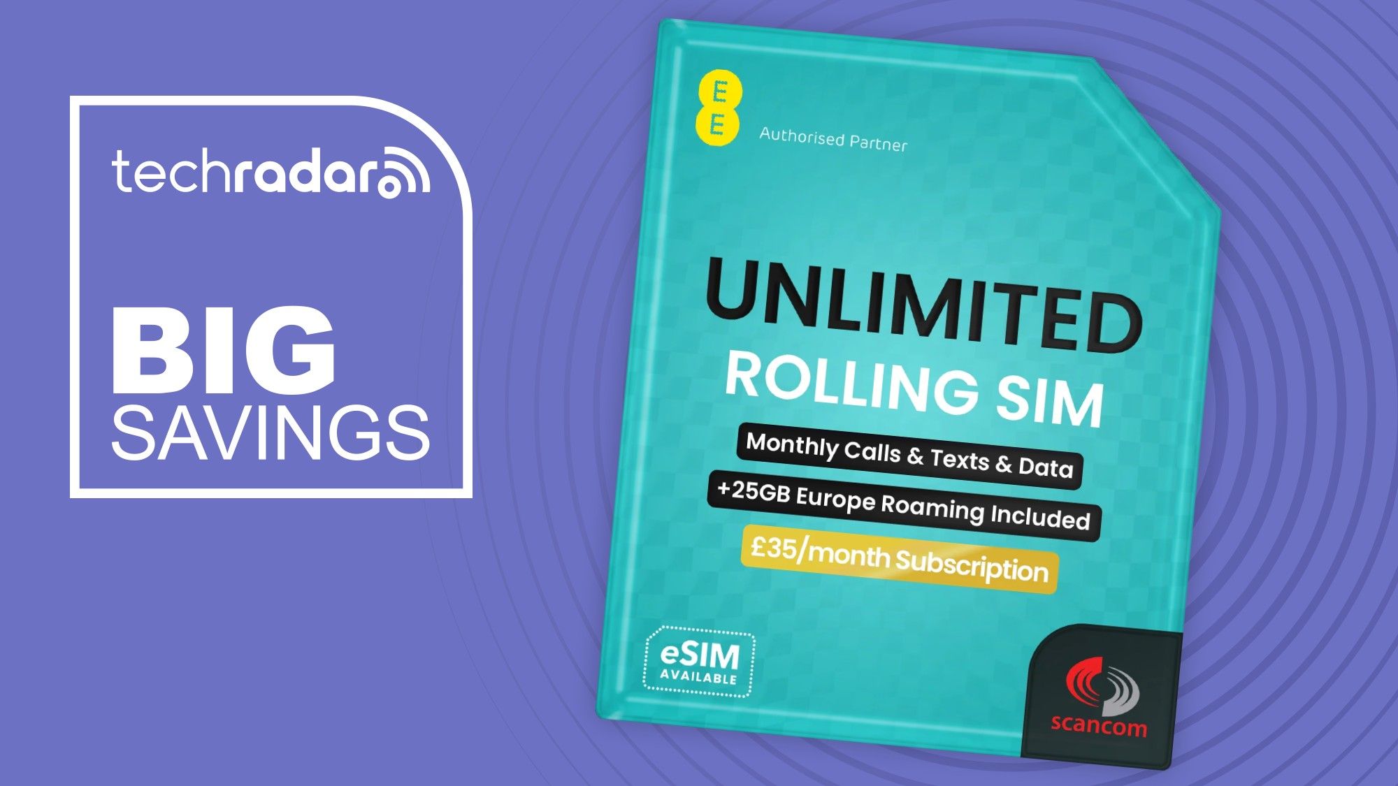 This unlimited EE data SIM is just £15 a month and you can cancel anytime