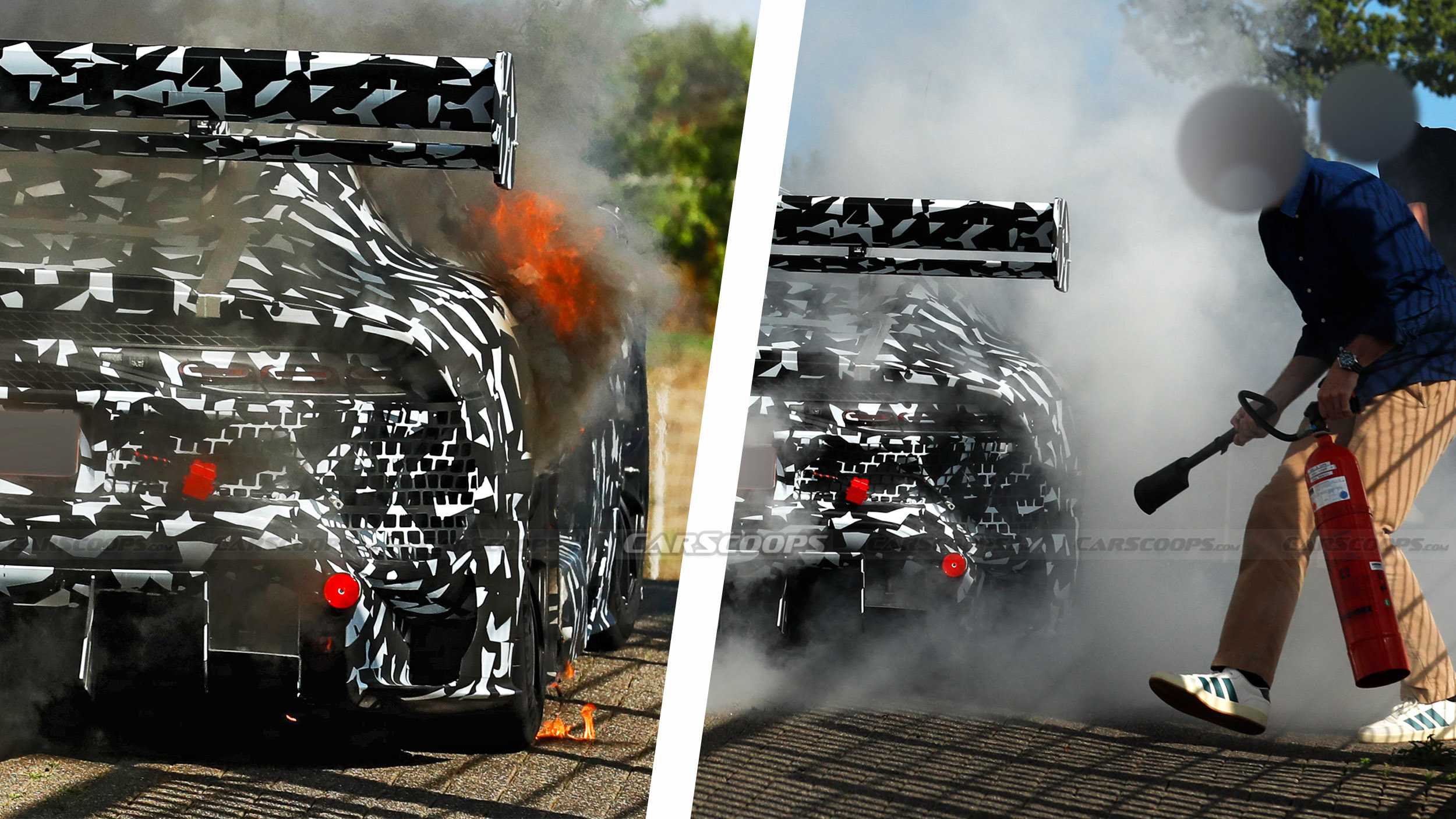 Hot Lap Goes Wrong: Mercedes-AMG GT Black Series Prototype Ignites At The Nurburgring | Carscoops