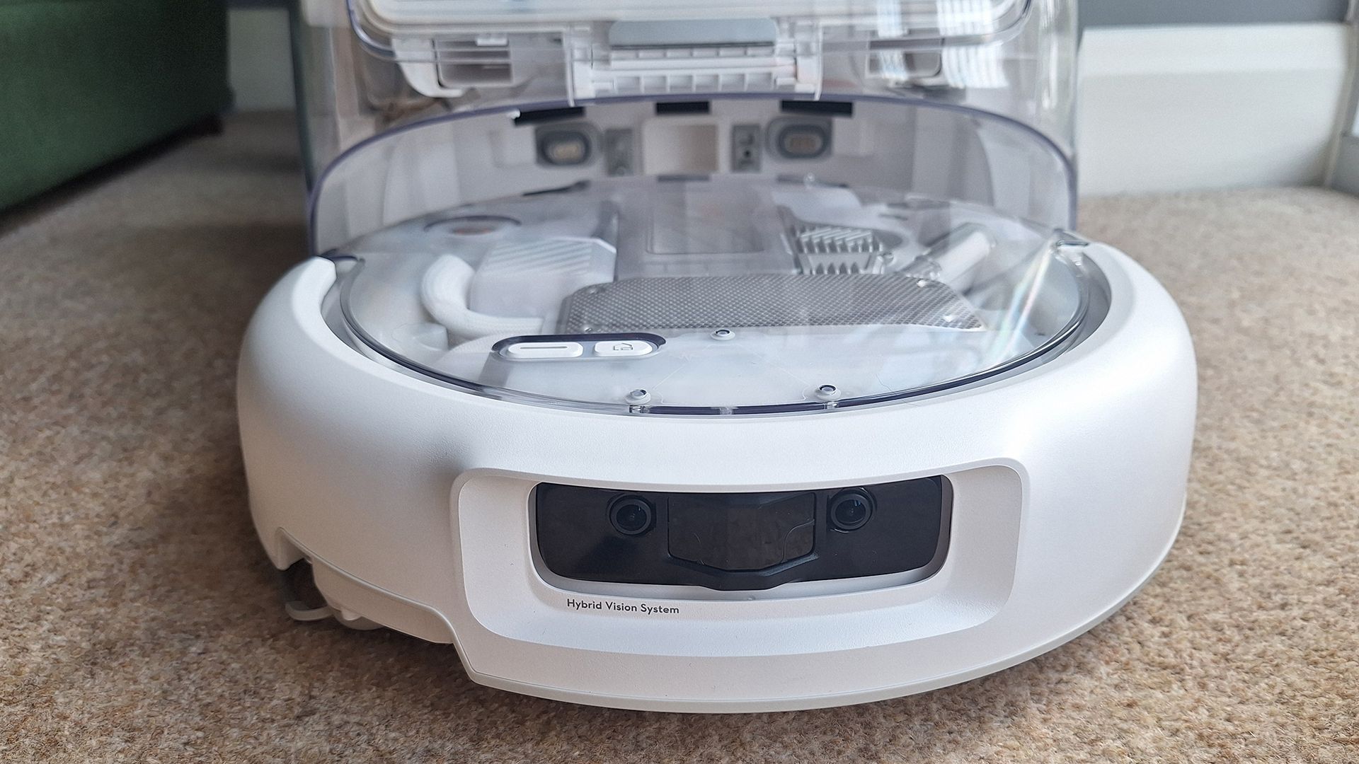 DJI’s second-gen Romo robot vacuum looks like the lovechild of an HR Giger drawing and an iMac G3