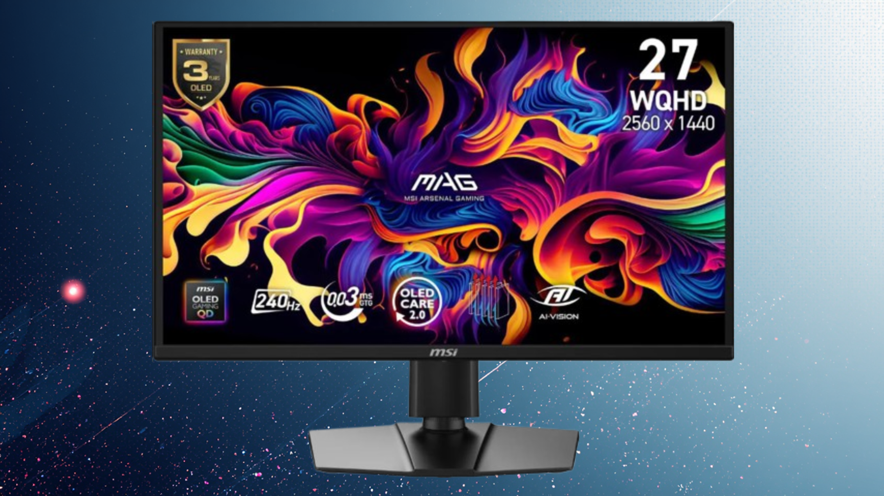 Save a solid $150 on this vivid 27-inch MSI OLED monitor with fast 240Hz refresh rate — now $359, this MAG QD-OLED model is close to its lowest price ever on Newegg