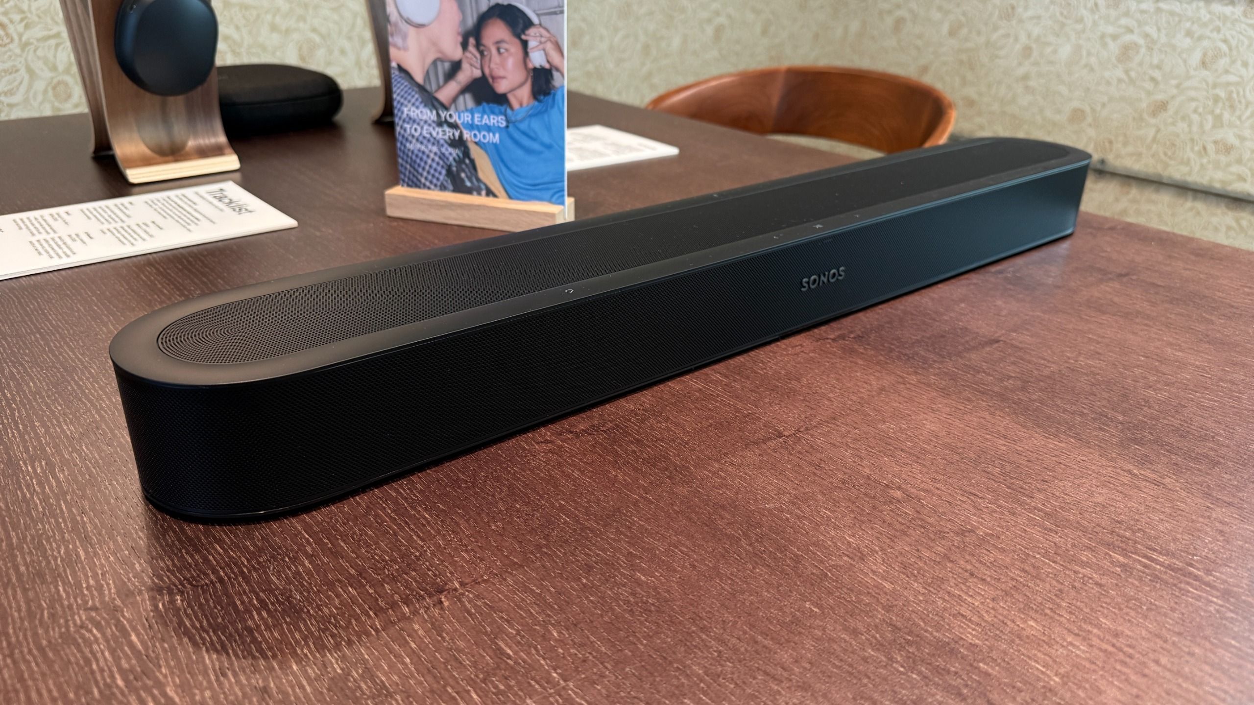I heard the Sonos Beam Ultra, its 7.1.2 channels of Dolby Atmos sound make it sound way, way bigger than it is