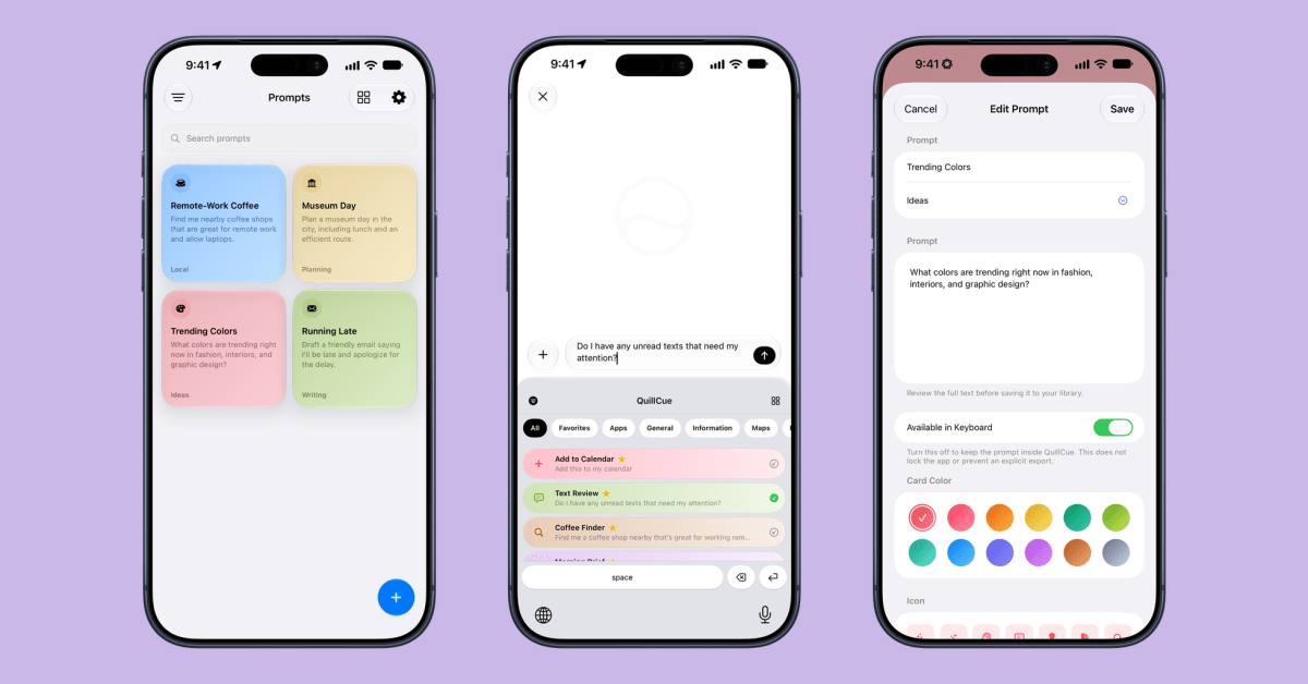 Indie App Spotlight: ‘QuillCue’ levels up your Siri AI experience with stored prompts – 9to5Mac