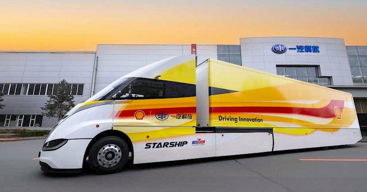 Shell, FAW partner on better, safer electric semi truck batteries