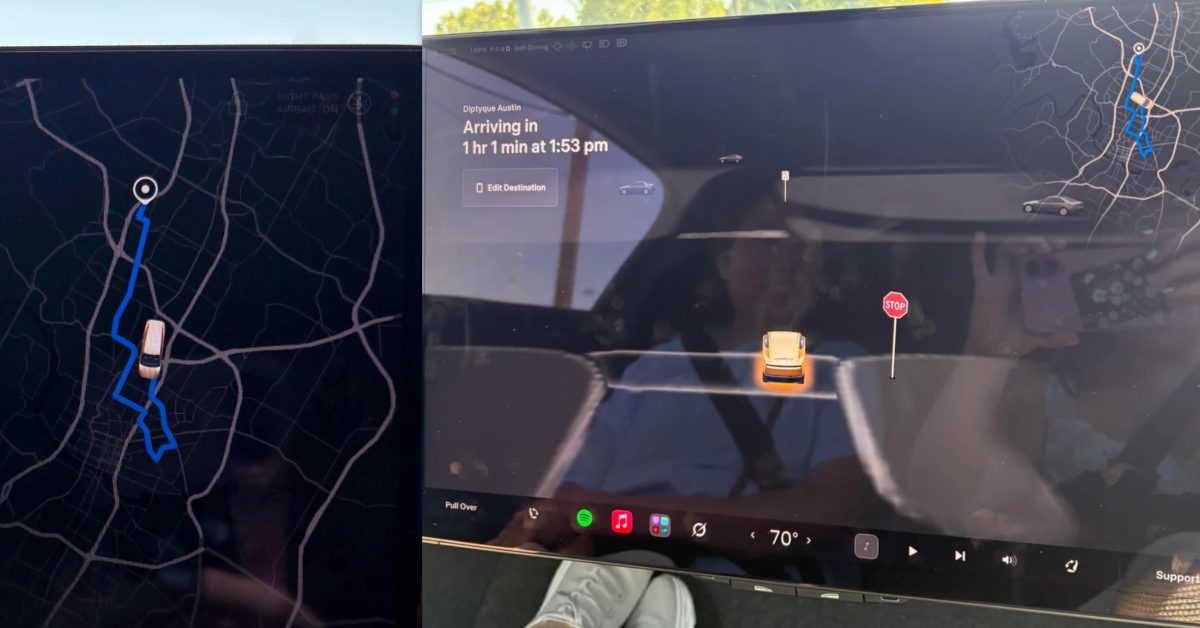 Tesla Cybercab turns 10-minute Austin trip into 70-minute detour