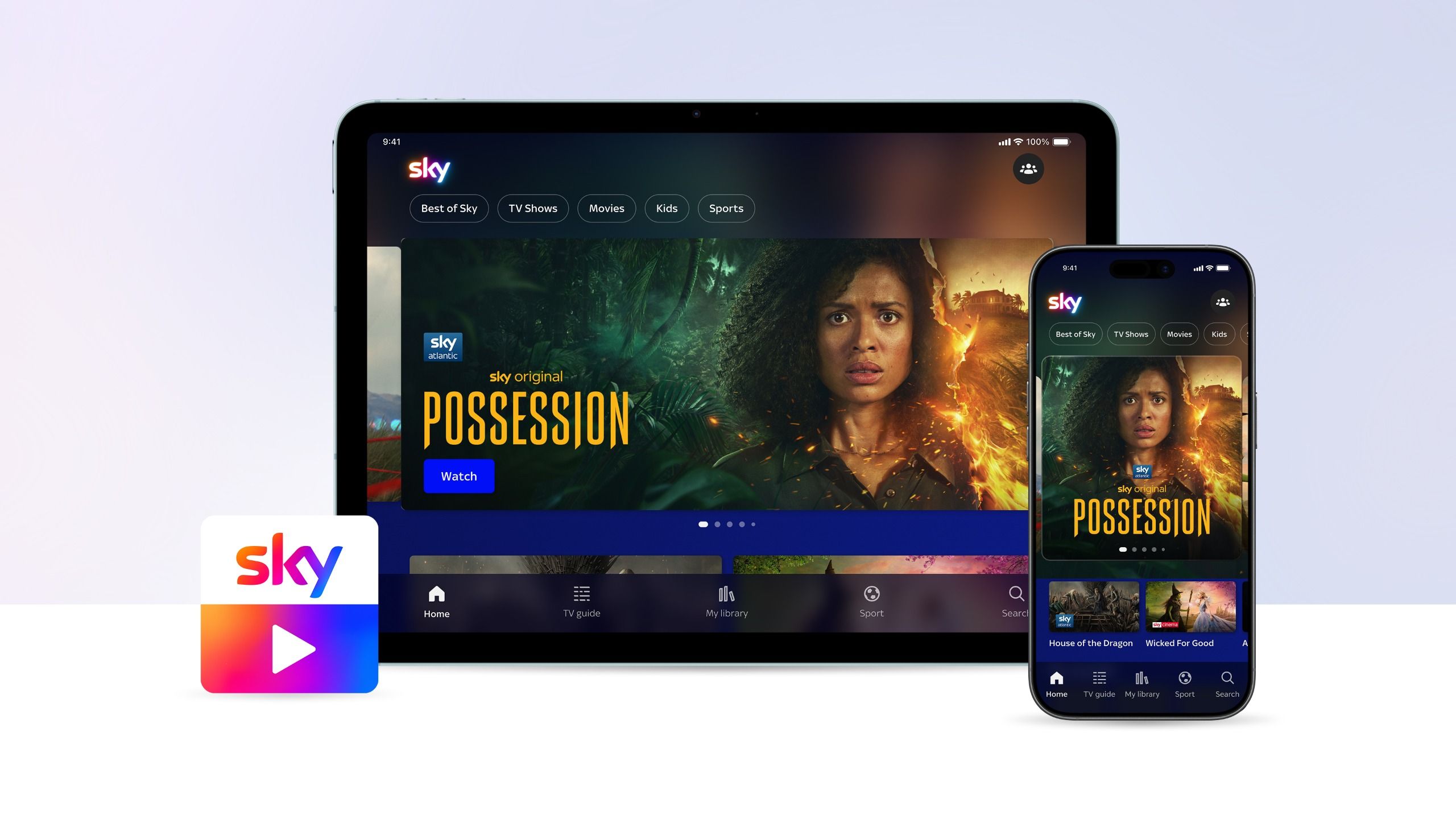 Sky is updating its mobile streaming app with a new look and a big boost to picture quality