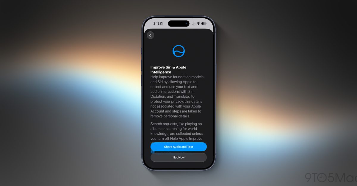 iOS 27 adds new opt-in setting for sharing data to improve Apple’s Foundation Models – 9to5Mac