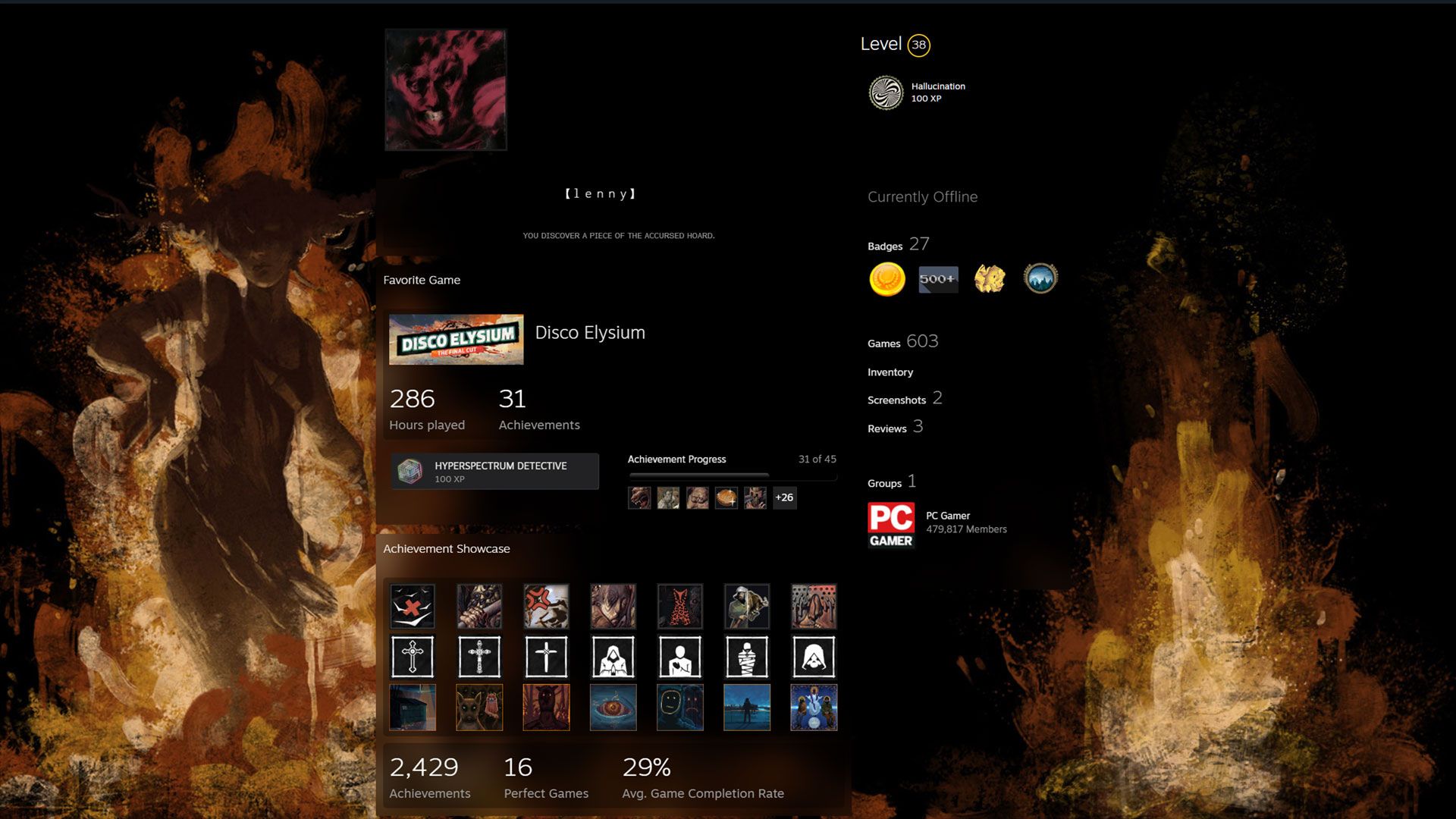 Steam profiles are beautiful 2000s-era relics