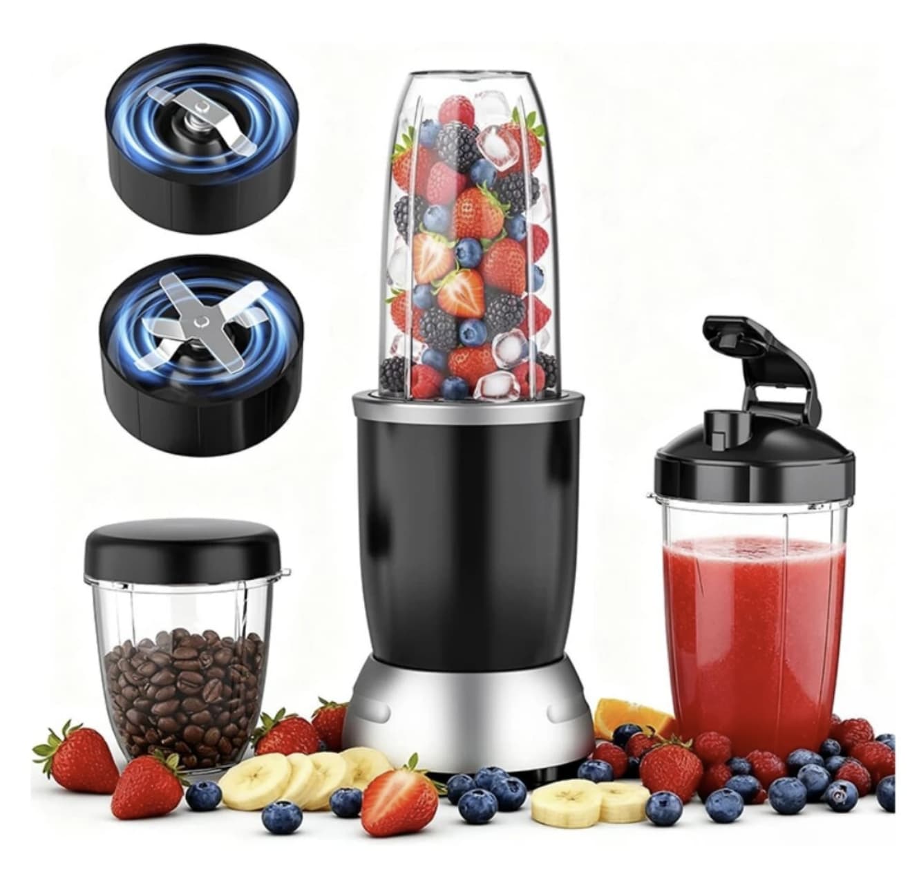 Teendow BL916AB 1200W 2-in-1 Blender & Coffee Grinder
