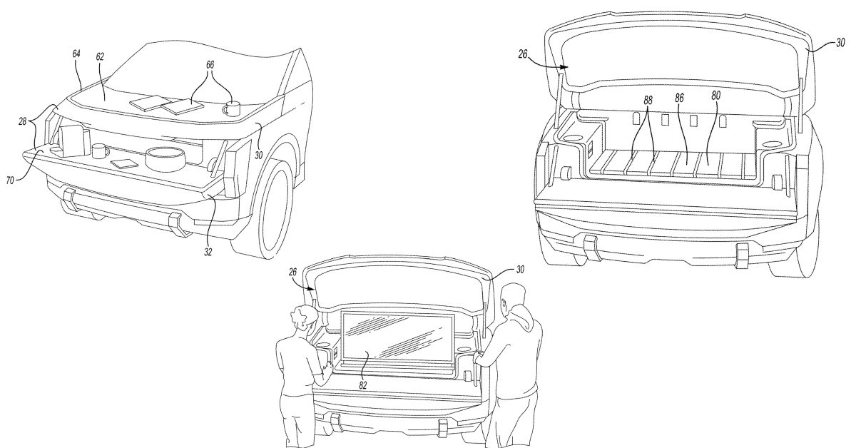 Ford Fathom may have a front tailgate you can put a TV in, per patent images
