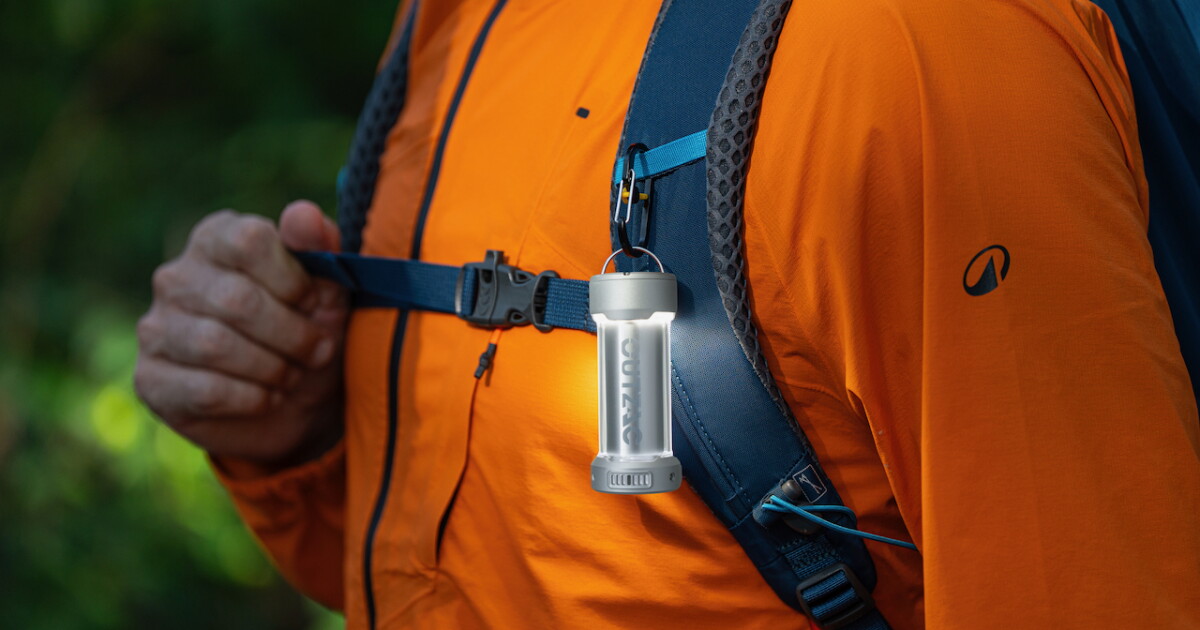 Powerful compact pump also illuminates your campsite