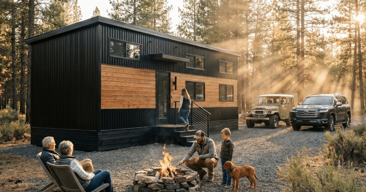 Park model tiny house finds room to sleep six people inside