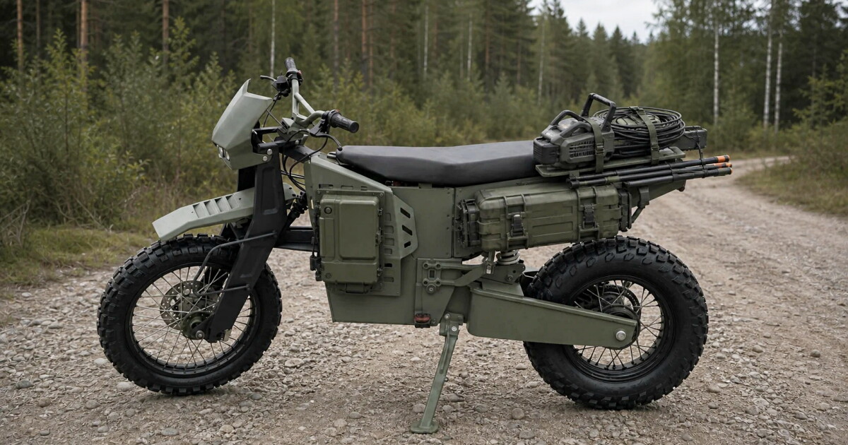 Triple-battery modular tactical e-moto hauls major loads up to 125 miles