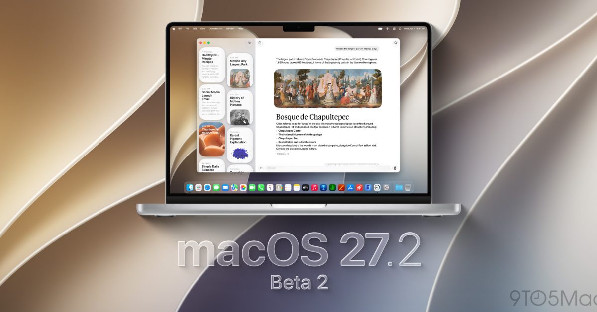 macOS 27.2 Golden Gate beta 2 now available – 9to5Mac