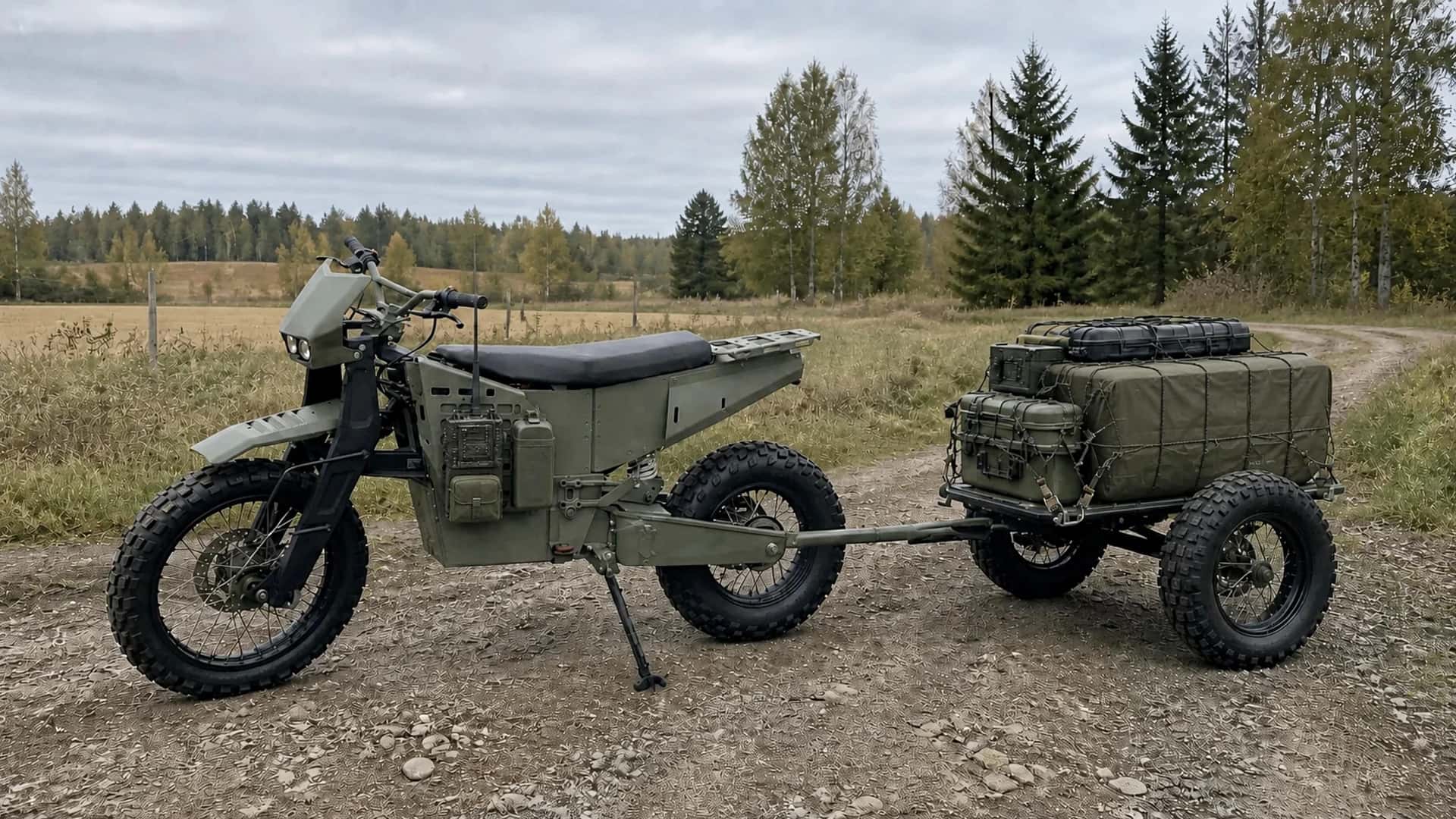 This Canadian Military EV Motorcycle Has An Old Front End, And Three Swappable Batteries