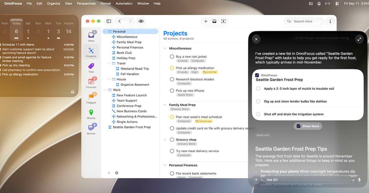 OmniFocus adds Siri AI support as Omni Group updates its apps for macOS 27 – 9to5Mac