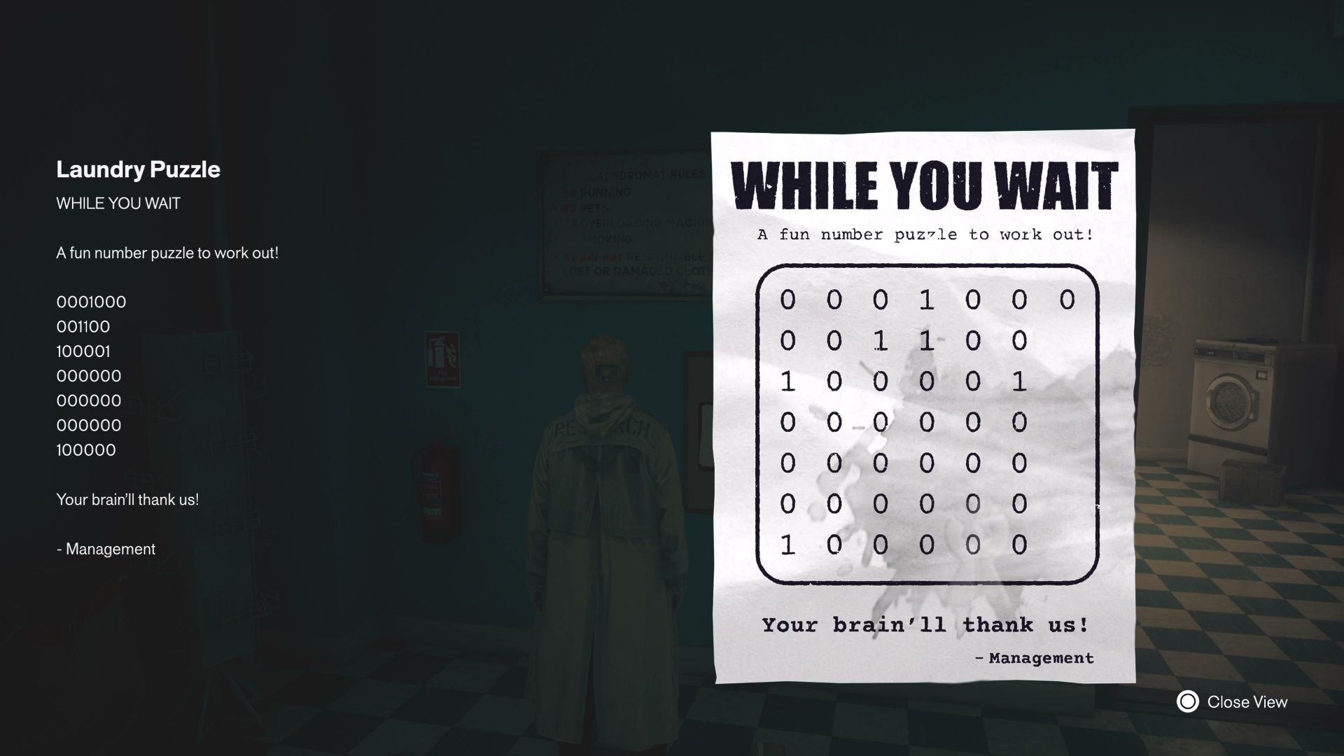 Washing Machine puzzle solution in Control Resonant