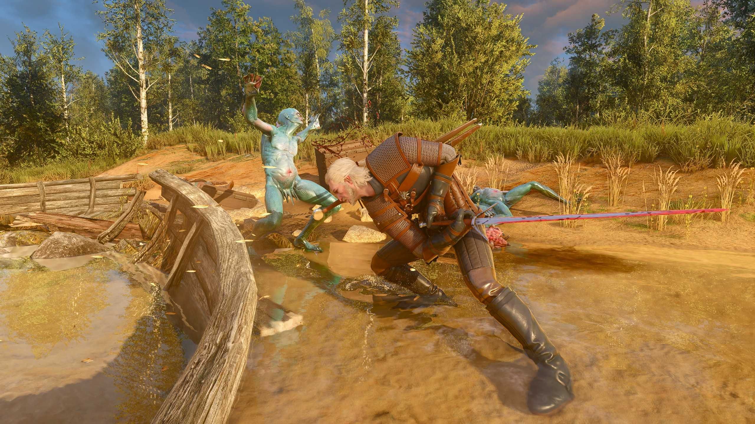 Here’s a few minutes of me being bad at The Witcher 3’s remastered combat