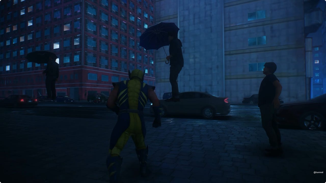 Marvel’s Wolverine Player Glitches Out of Bounds to Discover Floating NPCs, Cars That Phase Through Walls, and the Edges of the Map