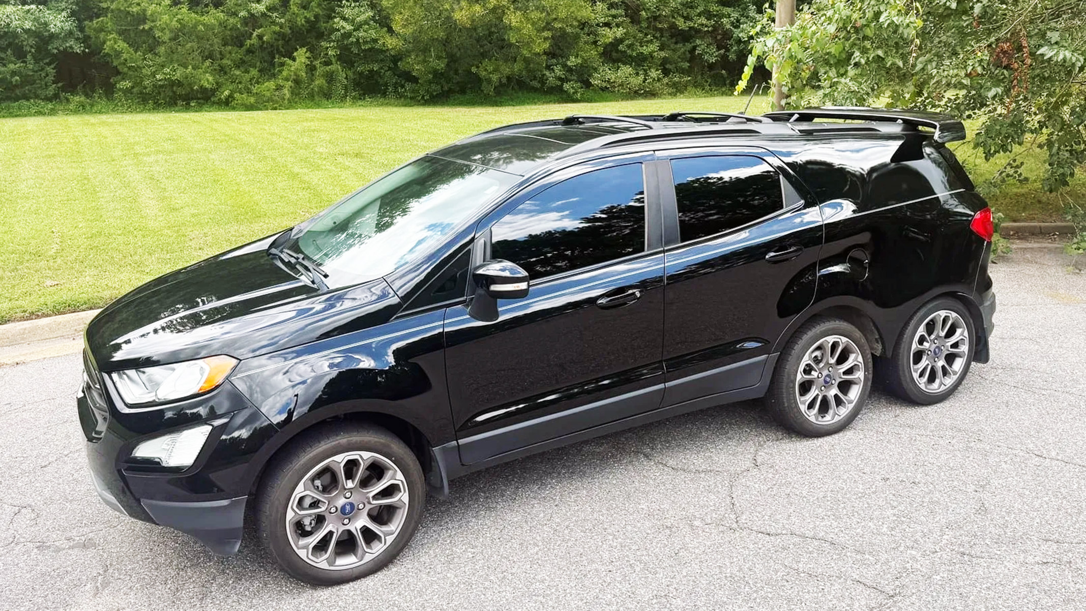 This Six-Wheeled Ford EcoSport Is A Monument To Questionable Decisions | Carscoops