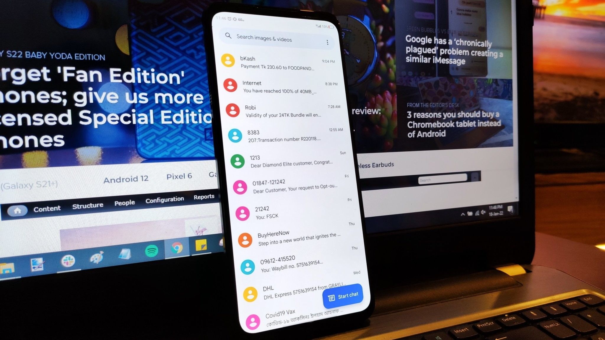 Again, Google Messages fails to send media, but Google is on it