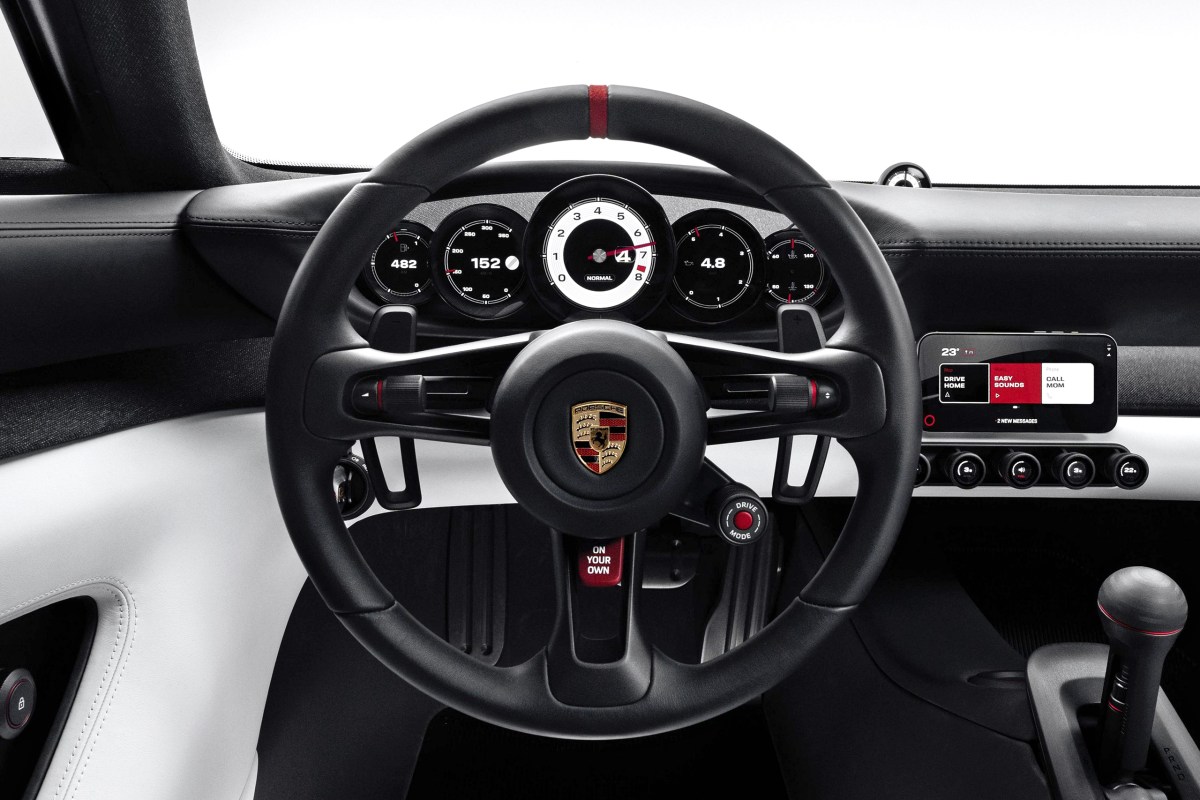 The Porsche Mission S Has an Analog Tach Needle Because Digital Detox Is Luxury Now